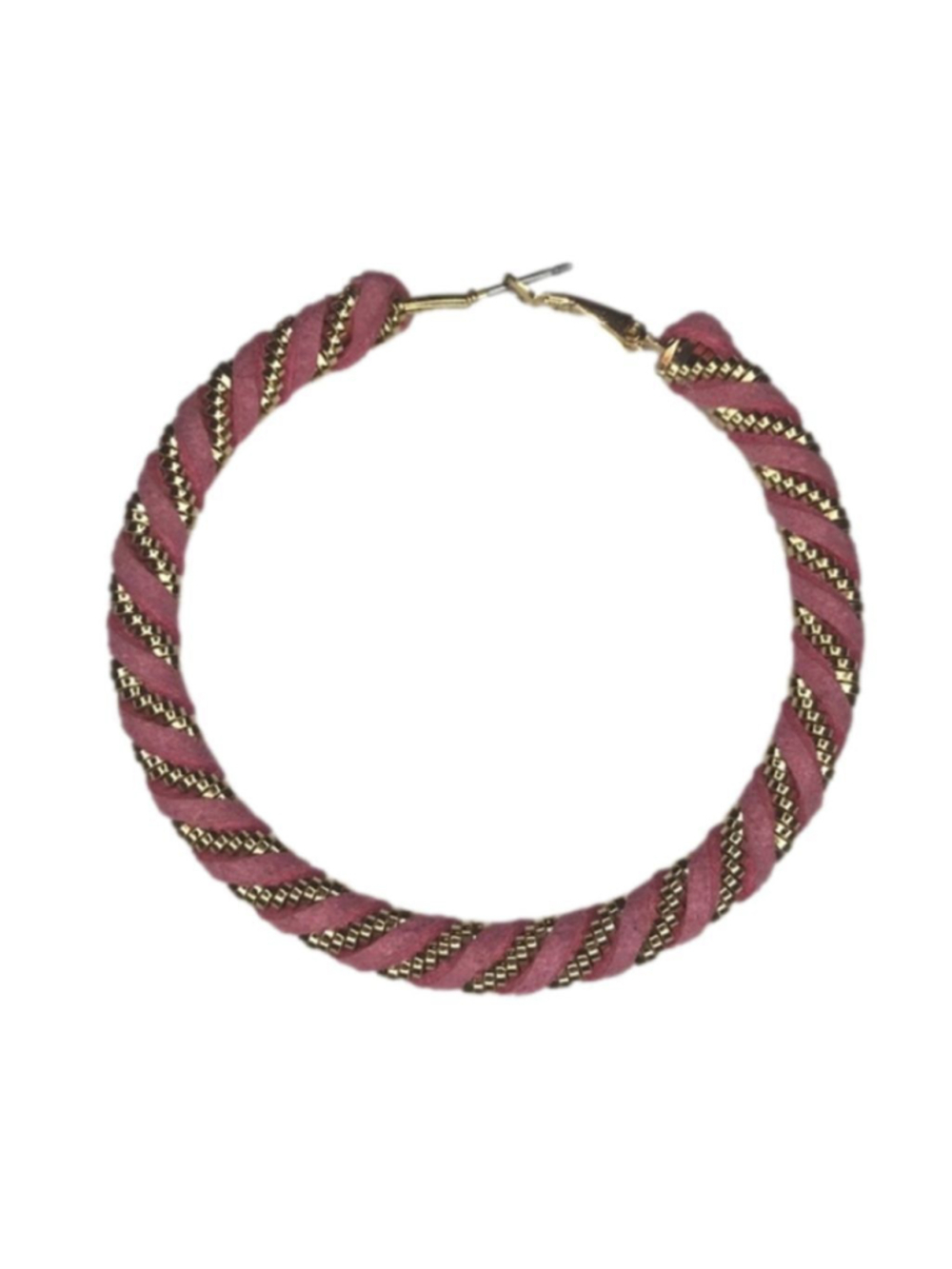 PINK SUEDE EARRINGS